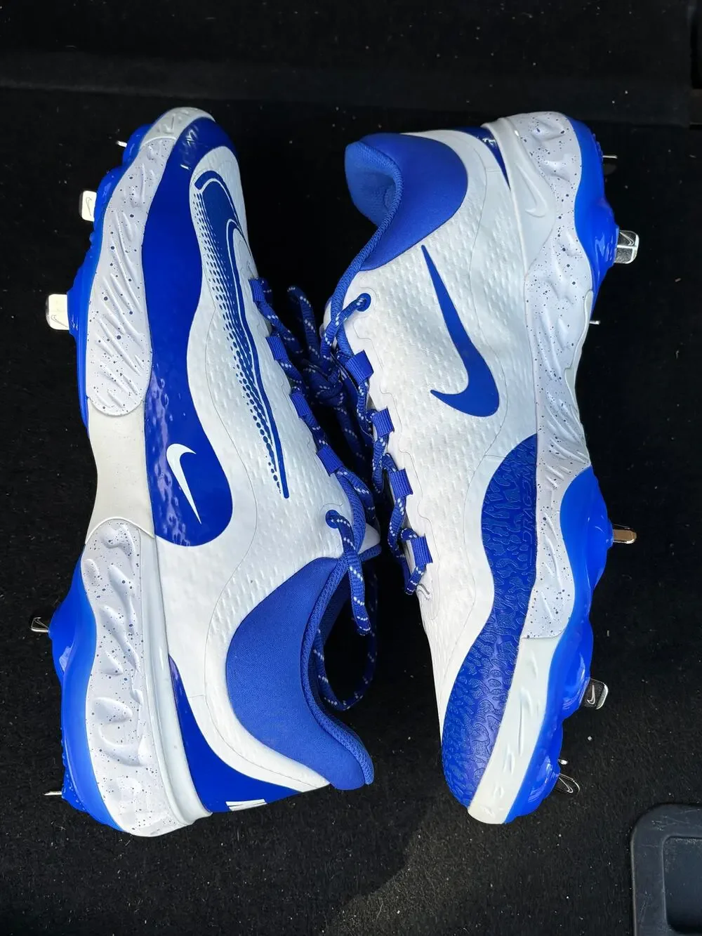 Nike Alpha Huarache Elite 4 Low Baseball Cleats Blue White FD2745-108, Men’s 15